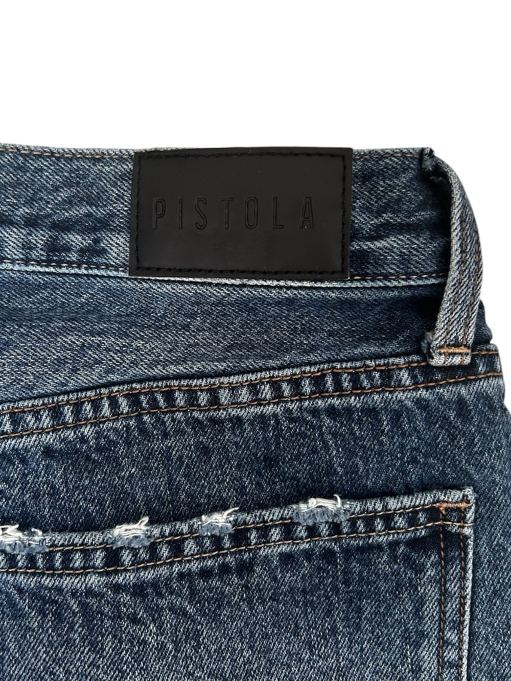 Pistola Lexi Mid-Rise Bowed Straight-Leg Jeans in Artisan Wash Size 30 - Picture 8 of 9